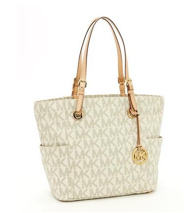 MK Jet Set Logo-Print Signature Tote, Vanilla cod.102